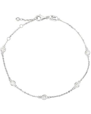 Suzy Levian 14K 1.00 Ct. Tw. Diamond Station Bracelet - White