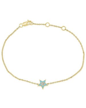 Sabrina Designs 14K 0.02 Ct. Tw. Diamond Star Bracelet - White