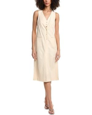 3.1 Phillip Lim Tailored Vest Wool-Blend Midi Dress - Natural