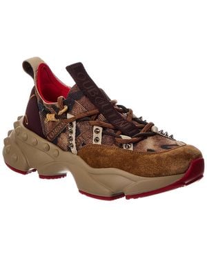 Christian Louboutin Trailnrun Leather Trainer - Brown