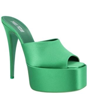 Paris Texas Marina Leather Mule - Green