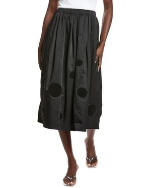 Gracia Floral Puffy Skirt - Black