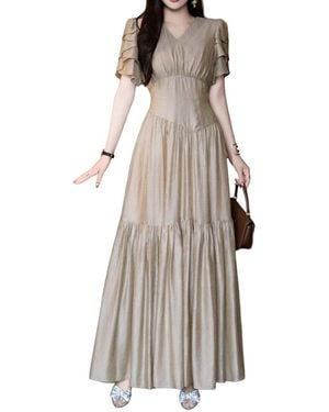 BURRYCO Short Sleeve Maxi Dress - Multicolour