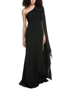 Teri Jon One-Shoulder Gown - Black