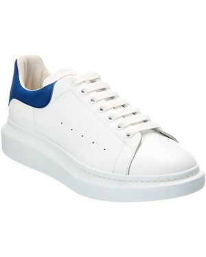 McQueen Oversized Leather Trainer - White