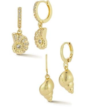 Sphera Milano Plated Cz Earrings - Metallic