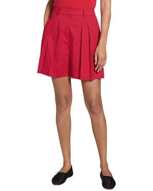 Theory Pleated Short - Red