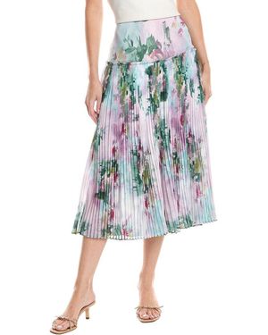 Ted Baker Pleated Midi Skirt - Multicolour