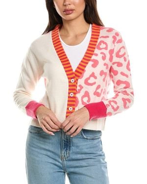 Brodie Cashmere Mix Animal Wool & Cashmere-Blend Cardigan - Red
