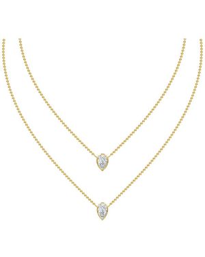 Lab Grown Diamonds 14K 2.05 Ct. Tw. Lab-Grown Diamond Necklace - Metallic