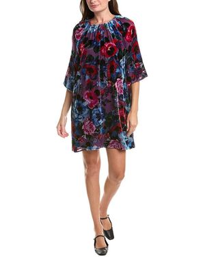 Johnny Was Hollis Silk-Blend Mini Dress - Blue