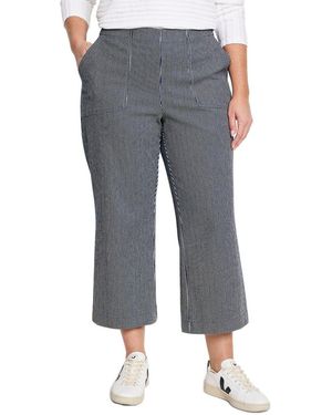 NIC+ZOE Plus All Day Stripe Wide Leg Jean - Grey