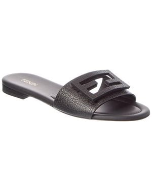 Fendi Tube Leather Sandal - Brown