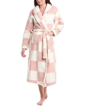 Sanctuary Shawl Collar Sherpa Robe - Pink