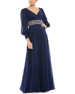 Mac Duggal Bishop Sleeve - Blue