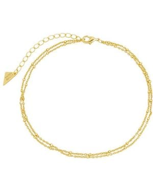 Sterling Forever 14K Plated Alison Anklet - Metallic