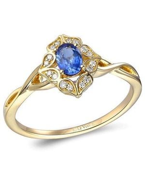 Le Vian 14K 0.63 Ct. Tw. Diamond & Sapphire Half-Eternity Ring - Blue