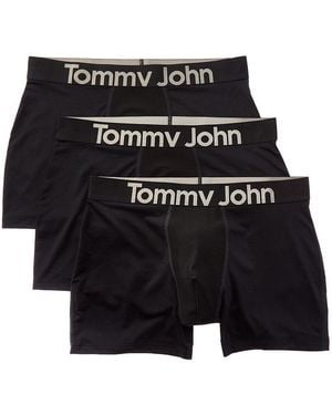Tommy John Set Of 3 360 Sport Micro 4In Boxer Brief - Black