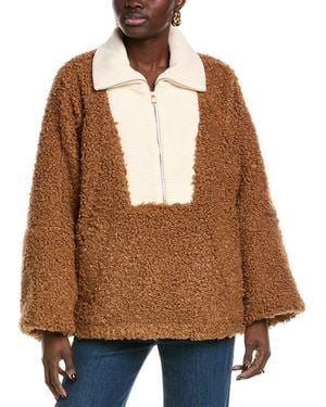 Toccin Serafina Oversized Wool-Blend Popover - Brown
