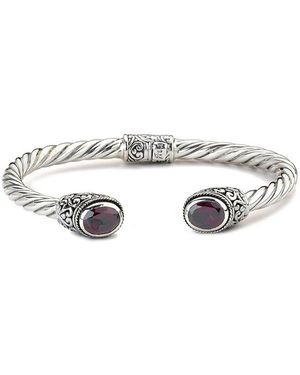 Samuel B. 4.40 Ct. Tw. Garnet Bracelet - White