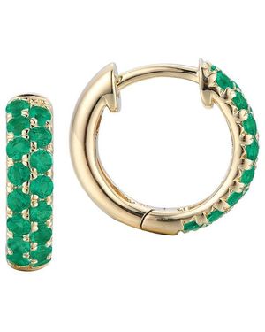 Gregg Ruth 14K 0.48 Ct. Tw. Emerald Huggie Earring - Green