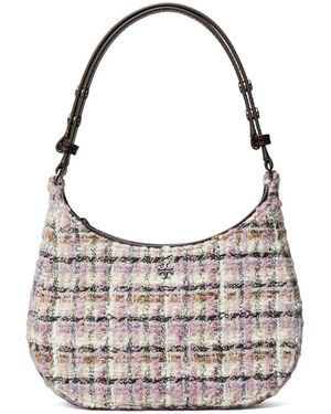 Tory Burch Emerson Tweed Shoulder Bag - Grey