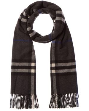 Burberry Wide Check Cashmere Scarf - Black