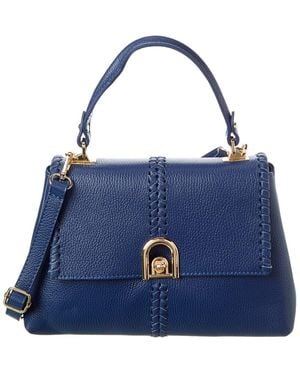 Persaman New York Adelina Leather Satchel - Blue