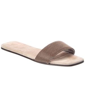 Brunello Cucinelli Leather Sandal - White