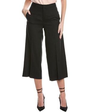Vince Crop Wide Leg Linen-Blend Pant - Black
