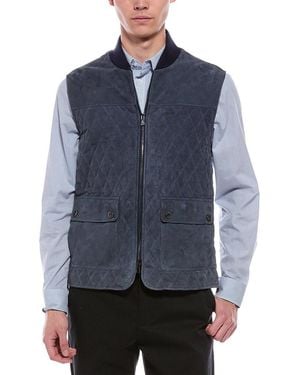 Isaia Suede Vest - Blue