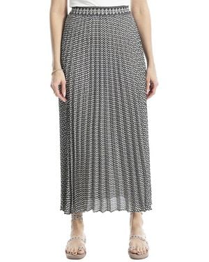 Max Studio Pleated Maxi Skirt - Grey