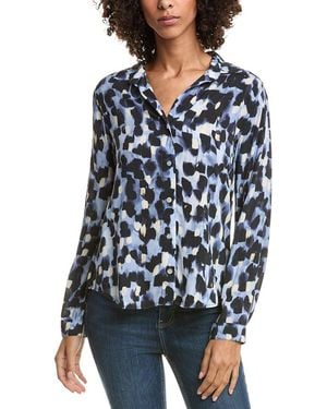 Bella Dahl Classic Button Down Blouse - Blue