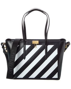 Off-White c/o Virgil Abloh Diagonal Leather Tote - Black
