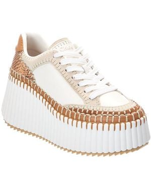 Chloé Nama Leather Trainer - White