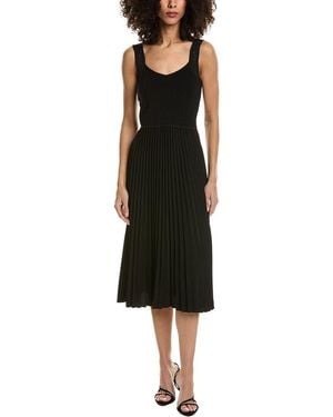 KARL LAGERFELD Pleated Midi Dress - Black