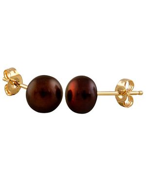 Splendid 14k 6-7mm Pearl Earrings - Brown
