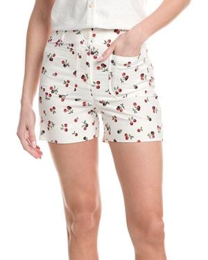Renuar Woven Linen-Blend Short - White