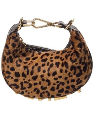 Fendi Graphy Nano Haircalf Hobo Bag - Brown