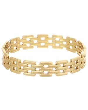 Adornia Plated Chain Cuff Bracelet With Invisible Clasp - Metallic