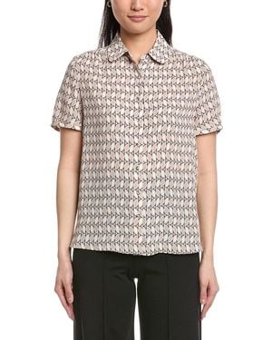 Anne Klein Button Front Blouse - White