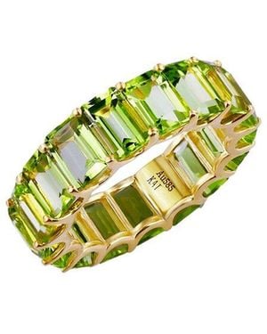 Kai Fine Jewelry 14K 9.50 Ct. Tw. Peridot Eternity Ring - Green