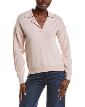 NAADAM Cashmere V-Neck Polo Jumper - White