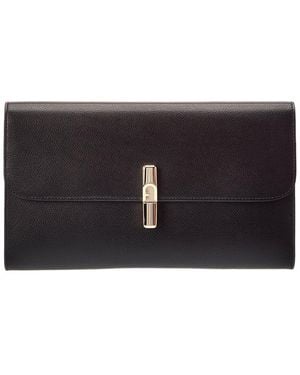 Furla Iride Leather Clutch - Black