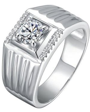 Rachel Glauber Plated Cz Ring - White