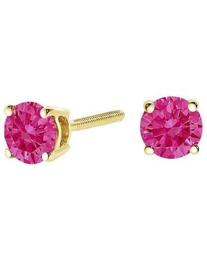 Haus of Brilliance 14K 1.00 Ct. Tw. Lab-Grown Diamond Stud Earrings - Pink