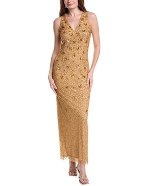 slim fit dress slacks Adrianna Papell Platinum Bridesmaid Dress 40150