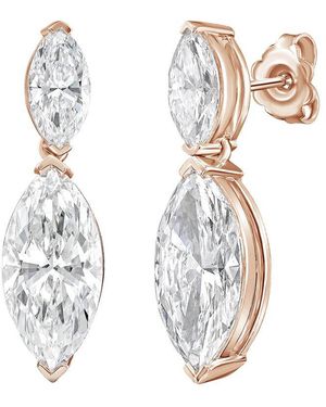 Diana M. Jewels Diana M. 14K Rose 15.00 Ct. Tw. Lab-Grown Diamond Earrings - White