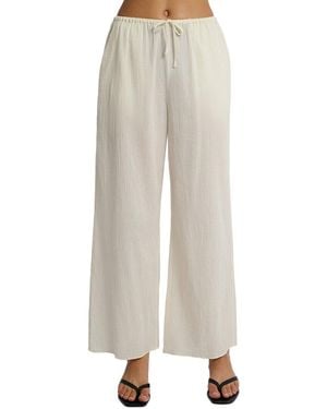 Onia Crinkle Gauze Drawstring Pant - Natural