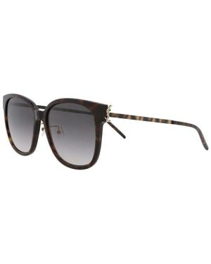 Saint Laurent 57Mm Sunglasses - Brown